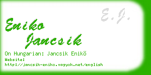 eniko jancsik business card