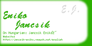 eniko jancsik business card